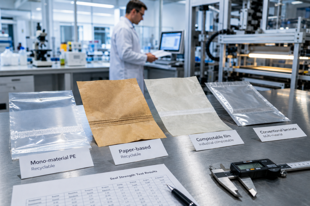 Sustainable heat sealing engineering for recyclable packaging materials